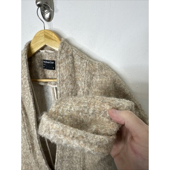 Frank & Oak Woman S Boiled Wool Blend Jacket Cardigan - Picture 2 of 7